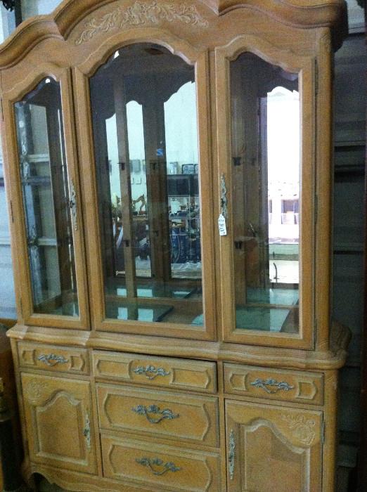                          large carved display cabinet