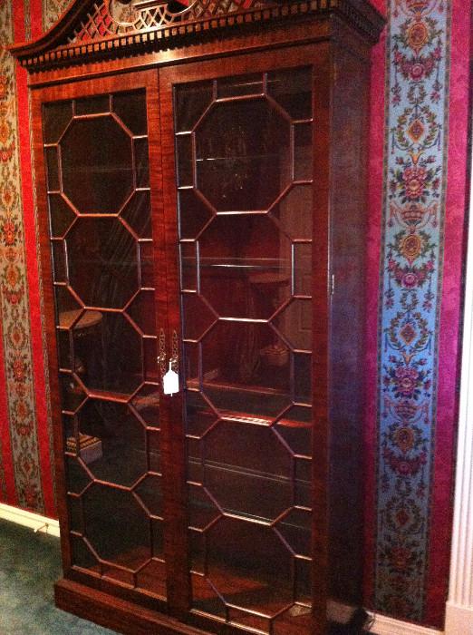                smaller Chippendale display cabinet