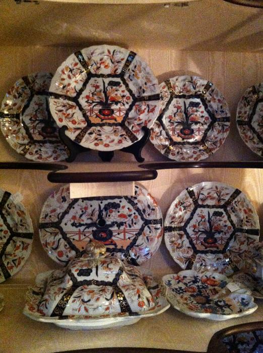    1800’s Mason ironstone including Imari tureens