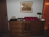 Drexel triple dresser - lattice inserts to dresser reverse to plain wood