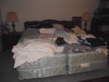 Another view of Henredon king size bed & nightstands