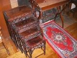 NEST TABLES ROSEWOOD CHINA.& BUTLERS TABLE