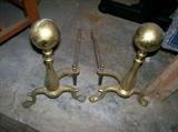BRASS ANDIRONS