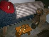SADDLE BLANKETS, NEBRASKA HAT, BRASS HANDLES