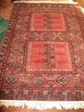 100% wool rug, approx 5' x 7'