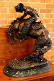 Frederic Remington bronze "Rattlesnake" (32" tall x 24" wide x 15" deep)