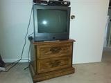 TV and Matching Night Stand to Retro Dresser