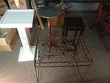 Plant stands and small tables