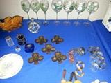 Glass and napkin rings