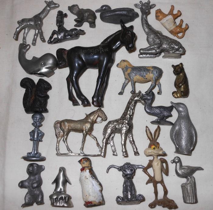 Bronze Horse marked New York 1946 and other Cute Metal Critters; some antique