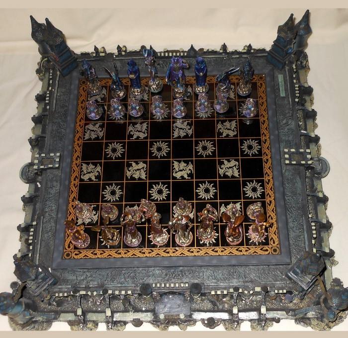 Very Nice Gothic Style Chess Set 