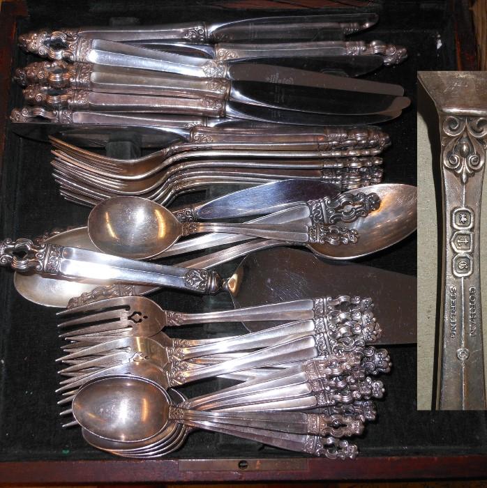 Another Great set of Sterling Silver Flatware with many more pieces than pictured