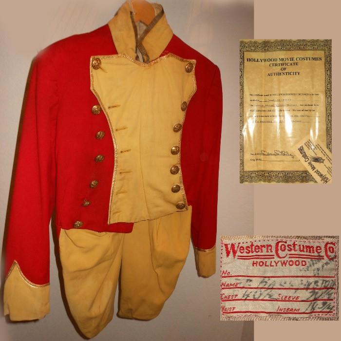 Hollywood Movie Costume with Certificate of Authenticity Showing Sewn in Inside Tag, comes with matching trousers-Many more Costumes available