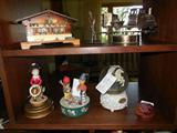 This is a sample of the music box collection that Mrs. Trice had. Many more are not pictured