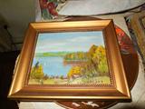 this painting of Owasco lake was done in 1967 by E B Carlson.