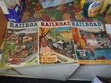 Railroad magazines pictured above are in box lots.   There are Railroad Historical society magazines and others.