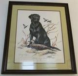 Artist Signed Labrador Retriever Duck Print By A. Taylor. "Opening Day", Artists Proof 11/10/84, Easton Waterfowl Festival