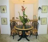 Wood Tile Top Expandable Table 4/Chairs