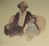 Signed & #631/1000 "Velina & Nellie" By Artist Annie Lyle Viser