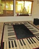 Piano Key Design Area Rug