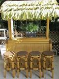 Bamboo Tiki Bar with 4 Stools