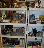 Typewriter, Phones, Storage Boxes, Locked Safe, Office Supplies