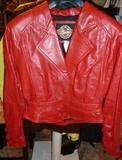 Women's Red Leather Jacket