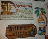 Beach, Corona Metal Sign