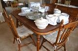 Dining room table and matching hutch, will sell seperately, both in great condition.