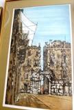 Vintage Limited Edition Print of a street scene  entitled "Venice IV"  ...13/100...signed by Listed Artist Richard Beer