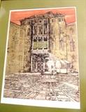 Vintage Limited Edition Print of a street scene  entitled "Venice I"  ...29/100...signed by Listed Artist Richard Beer