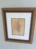 1904 original framed watercolor by Auguste Rodin, signed INSPECT IN FAIRFAX