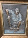 "Concentration" bronze relief by Bill Mack   INSPECT IN FAIRFAX