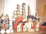 steins, ship and some items form the 1960's