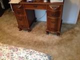 bowed drawer front desk