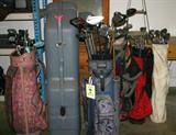 Golf Clubs, Bags and Extra Items.