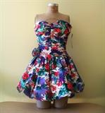 80s floral play suit mini dress