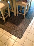 Great Braided rectangular rug in kitchen