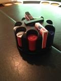 A Traditional poker chip set