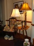 Victorian Chair, American oak table, Elephant lamps, sconces and more!