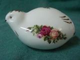 Royal Albert Old Country Roses Bird Pomander 4" x 2 1/2"