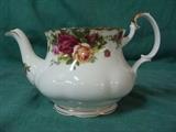 Royal Albert Old Country Roses Crooked Neck Tea Pot without lid 4"