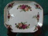 Royal Albert Old Country Roses Octagon shaped Serving Dish 7 3/4" x 6 1/2"