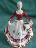 Royal Albert Old Country Roses Victorian lady with Hat 8"