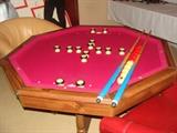 Game Table in beautiful condition, play cards or remove the top for a rousing game of Bumper Pool! Accessories included!