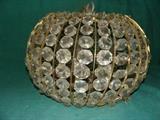 Gorgeous Vintage Crystal Button Face Chandelier approx. 13"