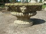 Beautiful Large Ornate Vintage Concrete Planter or Bird Bath? (17" x 27" x 18") Just a part of the many concrete pieces here waiting to become a part of your yards landscape.
