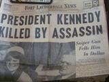 One of a number of Kennedy Assassination newspapers available at this sale! Also many newspapers of the 9/1/1 terrorist attack.