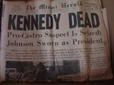 Kennedy Assassination newspapers 