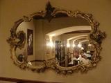 Gorgeous Ornate Gold Gilded  Rococo  Wall Mirror 70" x 48"